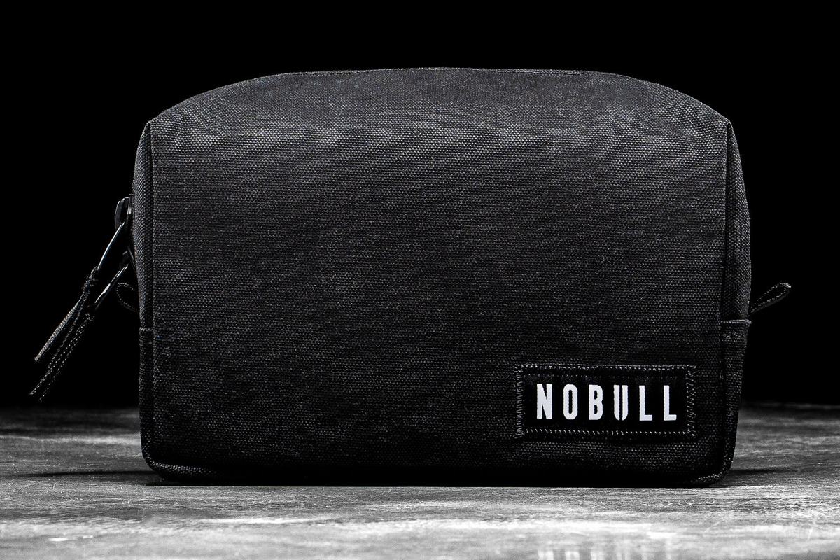 Nobull Waxed Canvas Kit Women\'s Bags Black | Australia (XD1679)